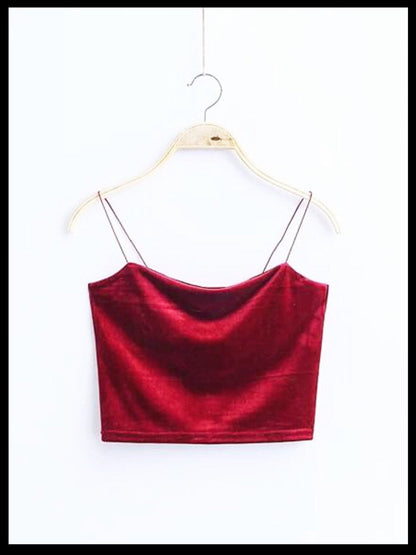 Vintage Velvet Crop Top