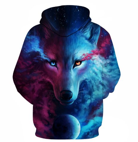 Wolf Printed Hoodies Men 3D Sweatshirt