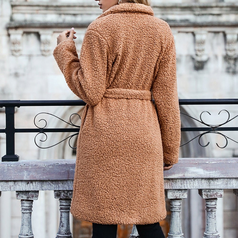 Women Fashion Trend Solid Color Lapel Jacket